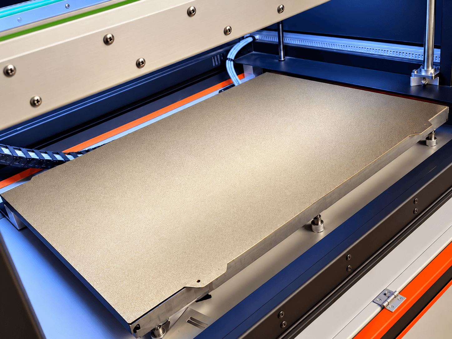 Maßgefertigte Druckplatte aus Federstahl im 3D-Drucker